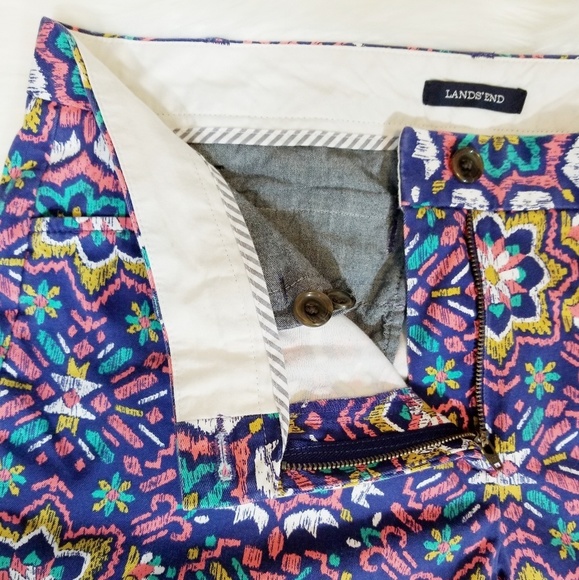 {Land's End} Mosaic Print Mid Rise Pants - Picture 7 of 8